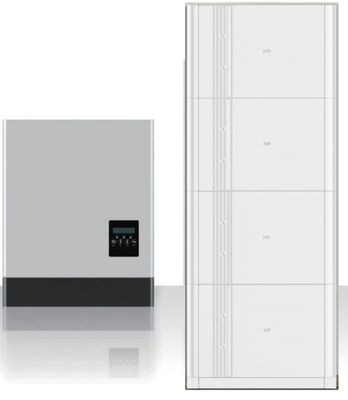 Système de stockage d'énergie domestique intégré OEM de l'UE avec affichage LED Lifepo4 à batterie et onduleur multi-connectivité intégré