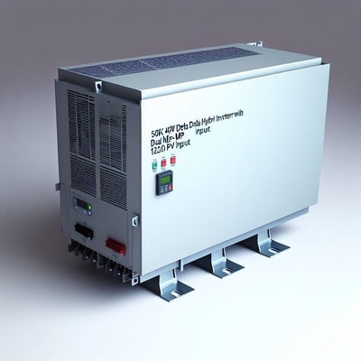 Invertisseur hybride delta haute jambe de 50 kW 480 V avec double MPPT et 120 kW d'entrée photovoltaïque pour les systèmes d'alimentation industrielle